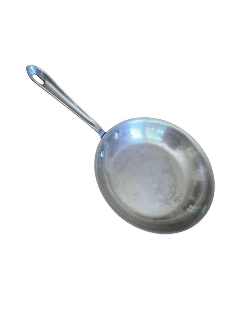 All-Clad Stainless Steel Fry Pan 12" Durable Cookware With Long Handle strudy